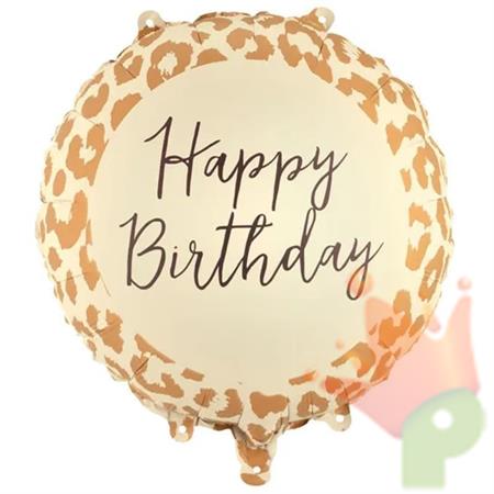 PALLONCINO MYLAR MACULATO HAPPY BIRTHDAY 18