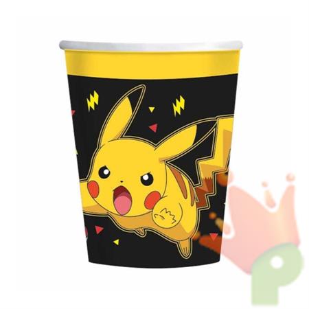BICCHIERI IN CARTA POKEMON PIKACHU 8PZ