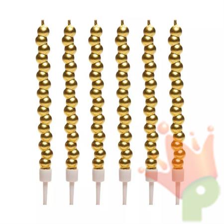 CANDELINE A BOLLA ORO 6PZ