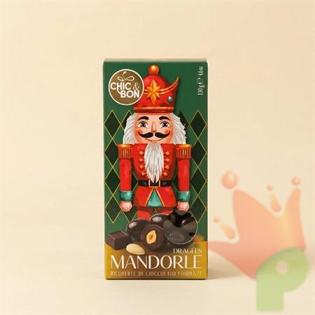 MANDORLE DRAGEES RICOPERTE DI CIOCCOLATO FONDENTE 130GR