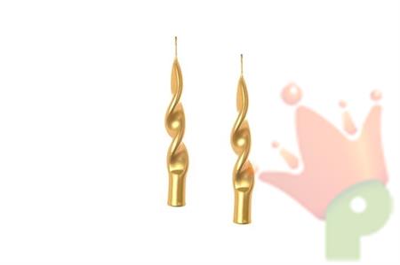 CANDELE FIAMMA ORO 2X14CM 2PZ