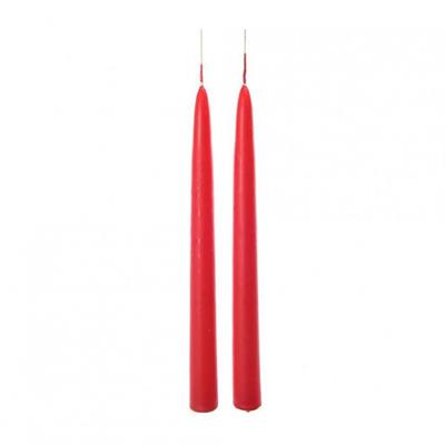 CANDELE A STELO ROSSO LUCIDO 2,2X25CM 2PZ