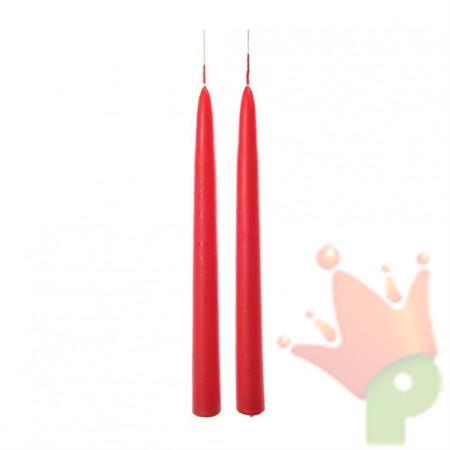 CANDELE A STELO ROSSO LUCIDO 2,2X29CM 2PZ