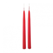CANDELE A STELO ROSSO LUCIDO 2,2X29CM 2PZ