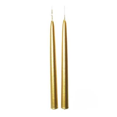 CANDELE A STELO ORO LUCIDO 2,2X29CM 2PZ