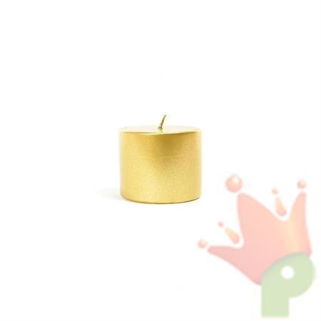 CANDELE PILLAR ORO LUCIDO 100GR 4X5CM 2PZ