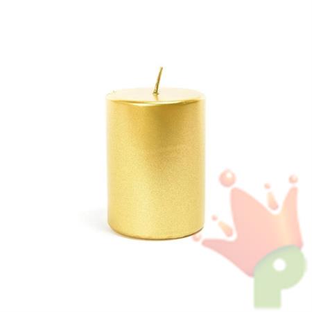 CANDELA PILLAR ORO LUCIDO 240GR 6X8CM