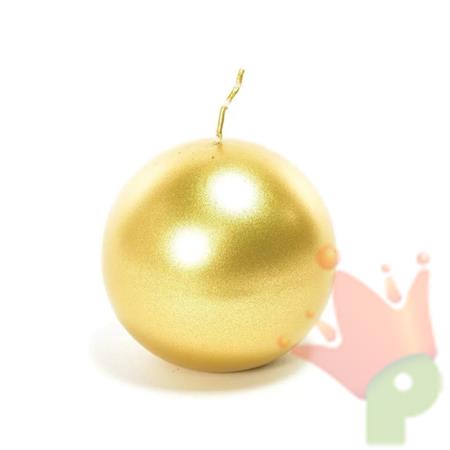 CANDELA A SFERA ORO LUCIDO 220GR 8CM