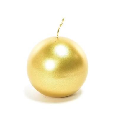 CANDELA A SFERA ORO LUCIDO 220GR 8CM