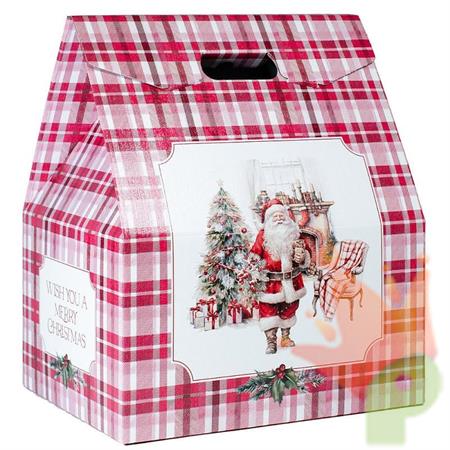 BAULOTTO CASA BABBO NATALE 33X25X39CM