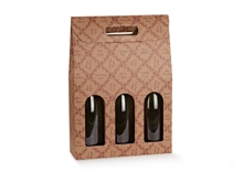SCATOLA PORTABOTTIGLIE ROYAL GARDEN 3 POSTI 27X9X38,5CM