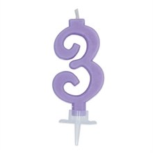 CANDELINA NUMERO 3 CERA ITALIC GLICINE 7CM