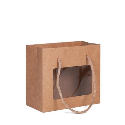 SHOPPER AVANA CON FINESTRA TRASPARENTE 16X8X14CM