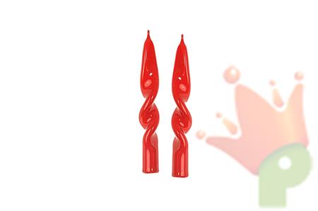 CANDELE FIAMMA ROSSO LUCIDO 2X14CM 2PZ