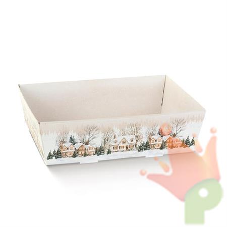 VASSOIO CHRISTMAS VILLAGE 29X21X9CM