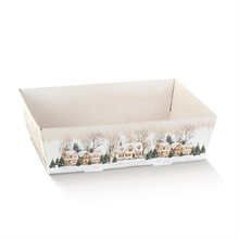 VASSOIO CHRISTMAS VILLAGE 29X21X9CM