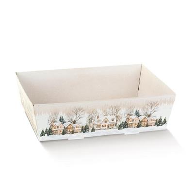 VASSOIO CHRISTMAS VILLAGE 29X21X9CM