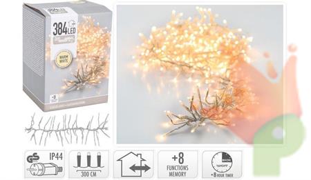 LUCI DI NATALE CLUSTER 384LED CALDE