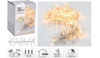 LUCI DI NATALE CLUSTER 384LED CALDE