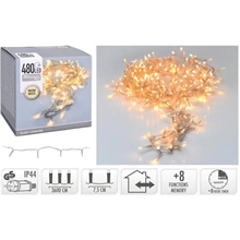 LUCI DI NATALE LED 480 BIANCO CALDO