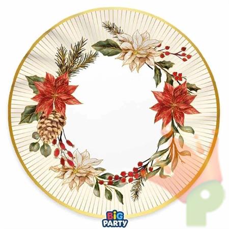 PIATTI BOUQUET DE NOEL 30CM 6PZ
