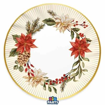PIATTI BOUQUET DE NOEL 30CM 6PZ
