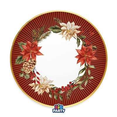 PIATTI BOUQUET DE NOEL 25CM 6PZ