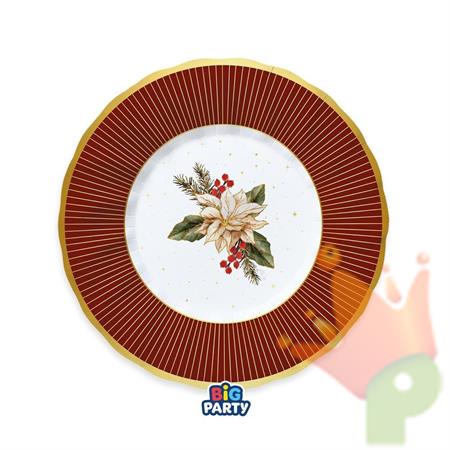 PIATTI FONDI BOUQUET DE NOEL 24CM 6PZ