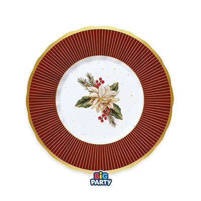 PIATTI FONDI BOUQUET DE NOEL 24CM 6PZ
