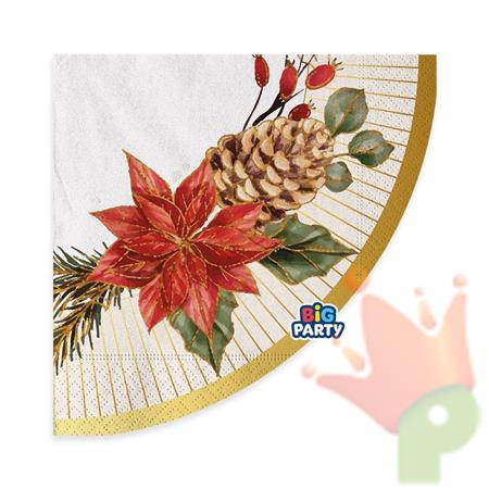 TOVAGLIOLI BOUQUET DE NOEL 33X33CM 16PZ
