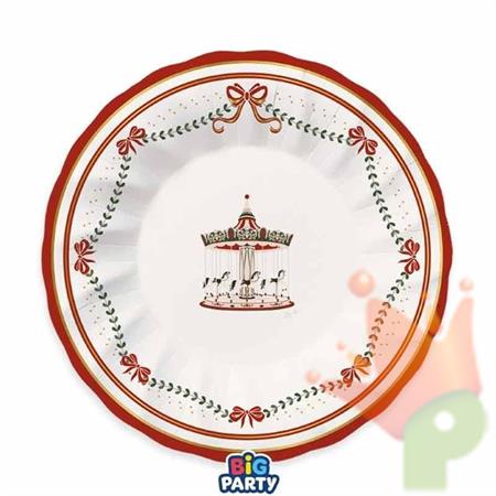 PIATTI FONDI CHRISTMAS CARILLON 24CM 6PZ