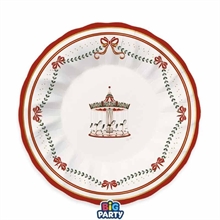 PIATTI FONDI CHRISTMAS CARILLON 24CM 6PZ