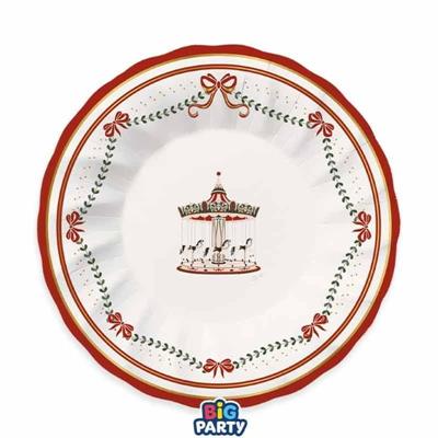 PIATTI FONDI CHRISTMAS CARILLON 24CM 6PZ