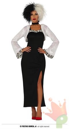 COSTUME CACCIATRICE DALMATA CRUDELIA ADULTA TAGLIA  L 42 44