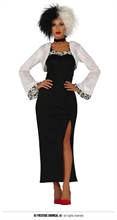 COSTUME CACCIATRICE DALMATA CRUDELIA ADULTA TAGLIA  L 42 44