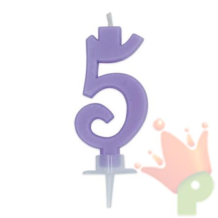 CANDELINA NUMERO 5 CERA ITALIC GLICINE 7CM
