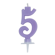 CANDELINA NUMERO 5 CERA ITALIC GLICINE 7CM