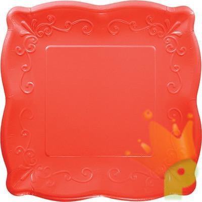 PIATTI 25CM CORALLO 8PZ