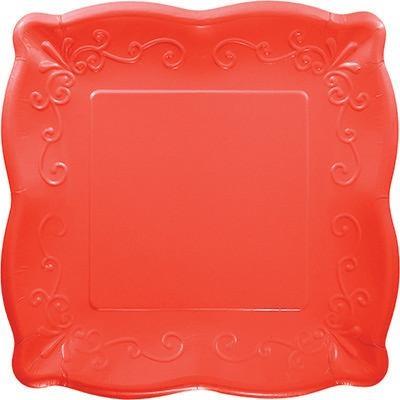 PIATTI 25CM CORALLO 8PZ