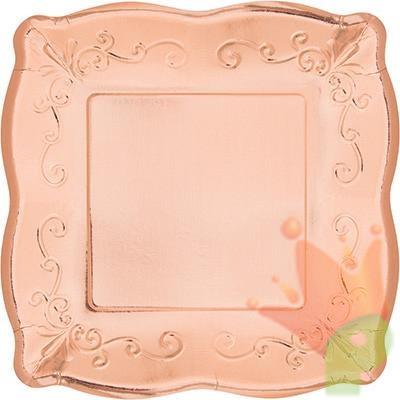 PIATTI 18CM ORO ROSA 8PZ