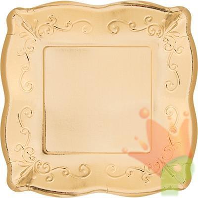 PIATTI 25CM ORO 8PZ