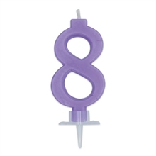 CANDELINA NUMERO 8 CERA ITALIC GLICINE 7CM