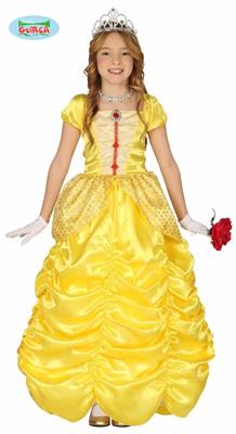 COSTUME PRINCIPESSA BELLE GIALLA BAMBINA 3-4 ANNI