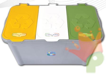PATTUMIERA UNITRIS VULCANO 80X44X45CM CON FERMABUSTE