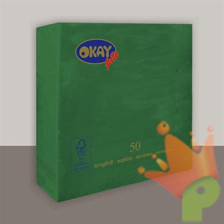 TOVAGLIOLI 40X40 2V VERDE FORESTA 50PZ