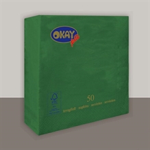 TOVAGLIOLI 40X40 2V VERDE FORESTA 50PZ