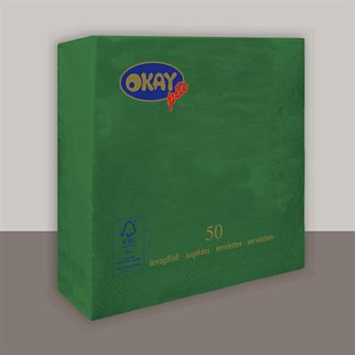 TOVAGLIOLI 40X40 2V VERDE FORESTA 50PZ