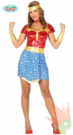 COSTUME SUPEREROINA WONDER WOMAN ADULTA TAGLIA S 36  38