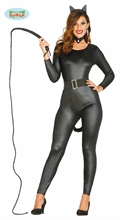 COSTUME SUPEREROINA BLACK KITTY CATWOMAN ADULTA TAGLIA  L 42 44