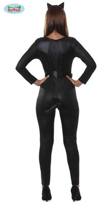 COSTUME SUPEREROINA BLACK KITTY CATWOMAN ADULTA TAGLIA  L 42 44
